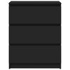 vidaXL Aparador 60x35x76 cm derivados de madeira preto