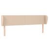 vidaXL Cabeceira cama abas couro artificial 183x23x78/88 cm cappuccino