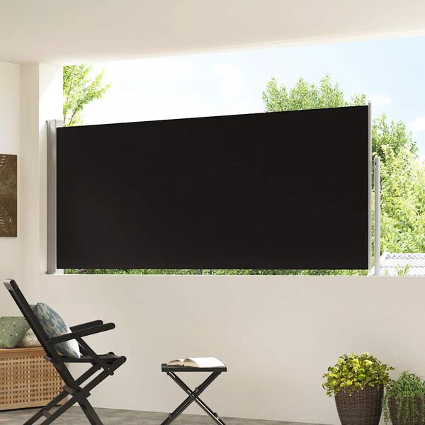 vidaXL Toldo lateral retr&aacute;til 120x300 cm preto