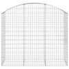 vidaXL Cesto gabião arqueado 150x50x120/140 cm ferro galvanizado