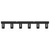 vidaXL Foco de teto com holofotes Preto 73 x 6,5 x 11,5 cm Metal