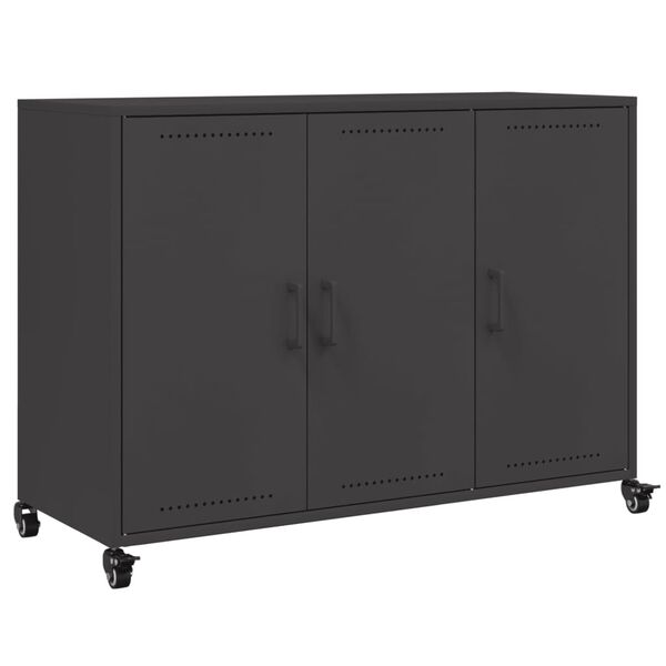 vidaXL Aparador 100,5x39x72 cm aço preto