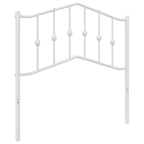 vidaXL Cabeceira de cama 90 cm metal branco