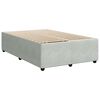vidaXL Cama boxspring c/ colch&atilde;o 120x200 cm veludo cinzento-claro