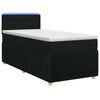 vidaXL Cama box spring com colch&atilde;o Preto 90 x 200 cm Tecido
