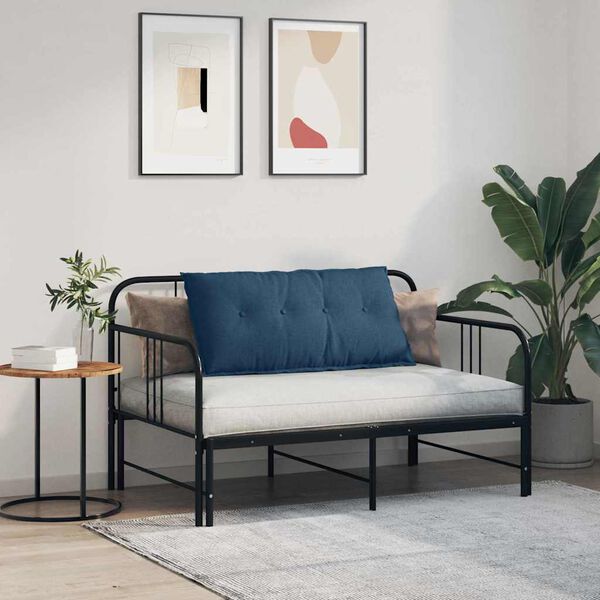 vidaXL Travesseiro para Costas Azul 100 x 19 x 50 cm tecido