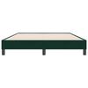 vidaXL Cama com molas sem colch&atilde;o 160x220 cm veludo verde-escuro