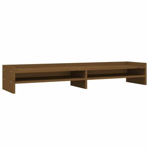 vidaXL Suporte para monitor 100x24x16 cm pinho maci&ccedil;o castanho mel