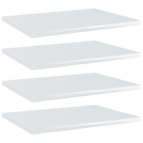 vidaXL Prateleiras para estante 4 pcs 40x30x1,5cm contraplacado branco
