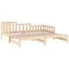 vidaXL Estrutura sofá-cama de puxar 2x(90x190) cm pinho maciço