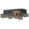 vidaXL Conjunto de Sof&aacute; de Jardim 9 unid. 8-N&uacute;mero de lugares Cinzeto