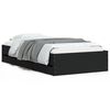 vidaXL Estrutura de cama c/ gavetas 100x200 cm derivados madeira preto