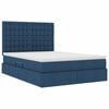 vidaXL Cama com arruma&ccedil;&atilde;o e colch&atilde;o Azul 140 x 190 cm Poli&eacute;ster
