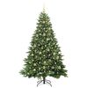 vidaXL &Aacute;rvore de Natal Artificial com 300 LEDs Verde 210 cm PE e PVC