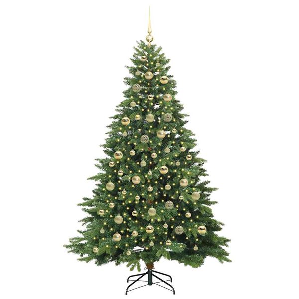 vidaXL &Aacute;rvore de Natal Artificial com 300 LEDs Verde 210 cm PE e PVC