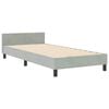 vidaXL Cama Box com cabeceira Cinzento-claro 90 x 190 cm Veludo