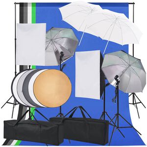 vidaXL Kit de ilumina&ccedil;&atilde;o para est&uacute;dio fotogr&aacute;fico