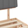vidaXL Estrutura de Cama com Cabeceira Estofada Cinzento-claro