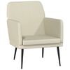 vidaXL Cadeira c/ apoio de bra&ccedil;os 61x78x80 cm couro artificial creme