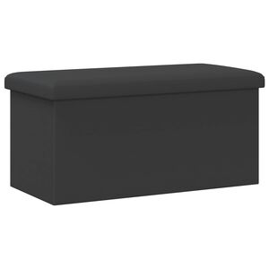 vidaXL Banco de armazenamento dobr&aacute;vel Cinzento PVC