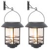 vidaXL Candeeiro solar p/ exterior 2pcs chama tremulante branco quente