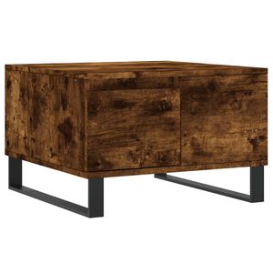 vidaXL Mesa de centro 55x55x36,5 cm derivados madeira carvalho fumado