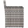 vidaXL 3 pcs conjunto lounge exterior c/ almofad&otilde;es vime PE cinzento
