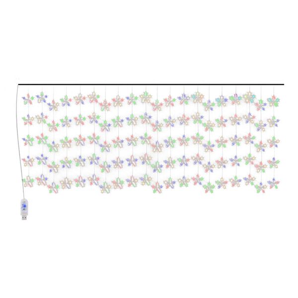 vidaXL Cortina de ilumina&ccedil;&atilde;o c/ estrelas 500 LEDs 8 fun&ccedil;&otilde;es colorido