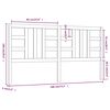 vidaXL Cabeceira de cama 186x4x100 cm pinho maci&ccedil;o preto