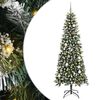 vidaXL &Aacute;rvore de Natal Artificial Verde 210 cm PVC, Pl&aacute;stico e A&ccedil;o