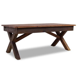 vidaXL Mesa de centro 110x60x45 cm mistura de madeiras recicladas