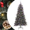 vidaXL &Aacute;rvore de Natal Artificial Verde 210 cm PVC, Pl&aacute;stico e A&ccedil;o