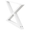 vidaXL P&eacute;s para mesa de centro 2 pe&ccedil;as, branco, 70x (42-43,3) cm, a&ccedil;o