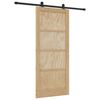 vidaXL Porta Deslizante Natural e Preto 86 x 198,5 cm