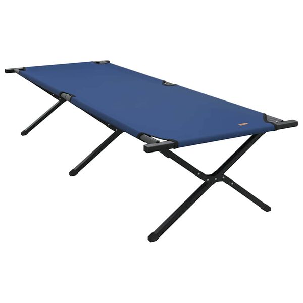 vidaXL Cama de Camping Dobr&aacute;vel Manual 2 pcs Azul 210 x 80 x 46 cm