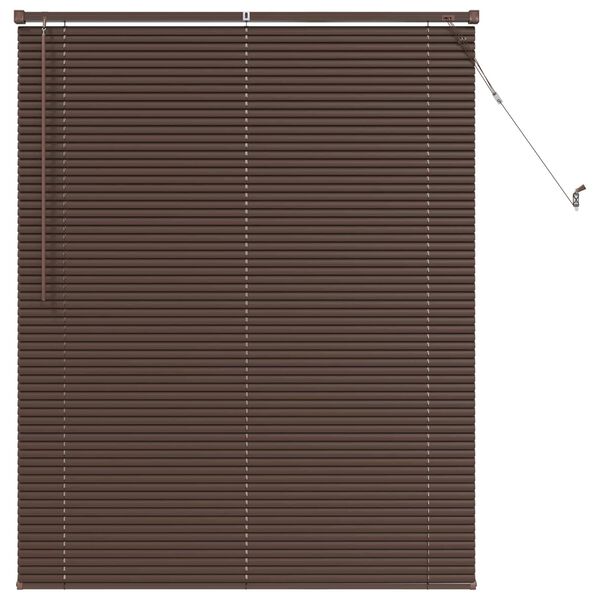 vidaXL Cortina Veneziana Marrom Escuro com Padr&atilde;o 150 x 110 cm PVC