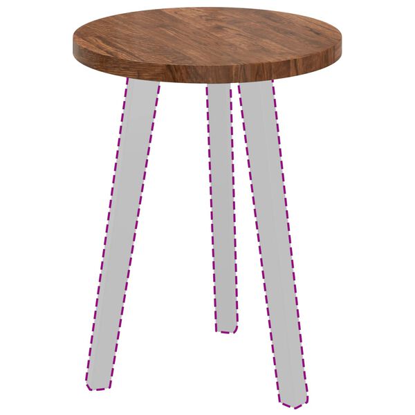 vidaXL Tampo de Mesa Marrom Claro &Oslash; 40 x 2,5 cm