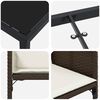 vidaXL Conjunto de Jantar para Jardim 9 pcs Castanho vime PE