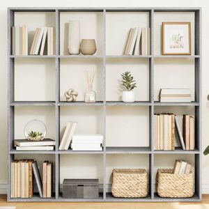 vidaXL Estante 137,5x29x137,5 cm derivados de madeira cinzento sonoma