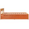 vidaXL Cama sem colch&atilde;o 135x190 cm madeira pinho maci&ccedil;a castanho-mel