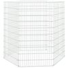 vidaXL Recinto exterior p/ animais 6 pain&eacute;is 54x100cm ferro galvaniz.