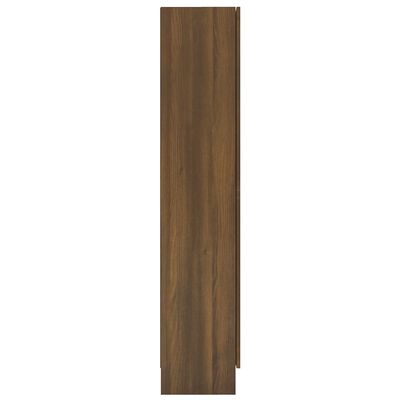 vidaXL Vitrine 82,5x30,5x150 cm derivados de madeira carvalho castanho