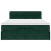 vidaXL Estrutura de cama otomana com colch&atilde;o 140x200 cm verde escuro