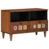 vidaXL Mesa de centro Castanho 80 x 54 x 40 cm Madeira de manga maci&ccedil;a