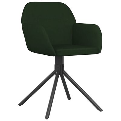 vidaXL Cadeiras de jantar giratorias 2 pcs veludo verde-escuro