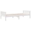 vidaXL Cama de crian&ccedil;a sem colch&atilde;o 75x190 cm pinho maci&ccedil;o branco