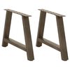 vidaXL P&eacute;s para mesa de centro em formato A, 2 pe&ccedil;as, 60x (42-43) cm, a&ccedil;o