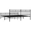 vidaXL Estrutura de cama com cabeceira e p&eacute;s 193x203 cm metal preto