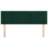 vidaXL Cabeceira de cama 2 pcs veludo 72x5x78/88 cm verde-escuro