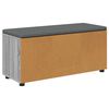 vidaXL Banco de Hall com almofada Cinza Sonoma 100 x 38 x 46 cm